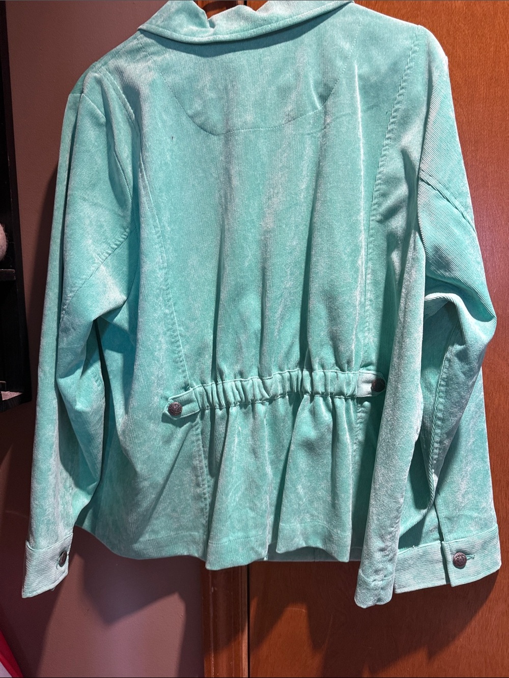 CJ Banks Mint Green Zip-Front Utility Jacket - Picture 2 of 2